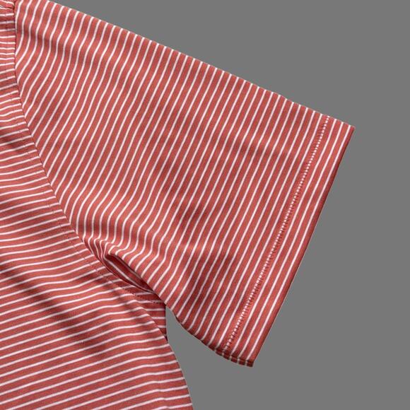 LinkSoul Striped Golf Polo Papaya Size XXL NWT EUC - Picture 3 of 7
